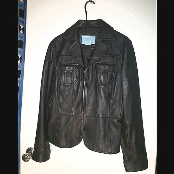 Chic Vintage 90's Nine West Genuine Leather Jacket - Picture 5 of 10